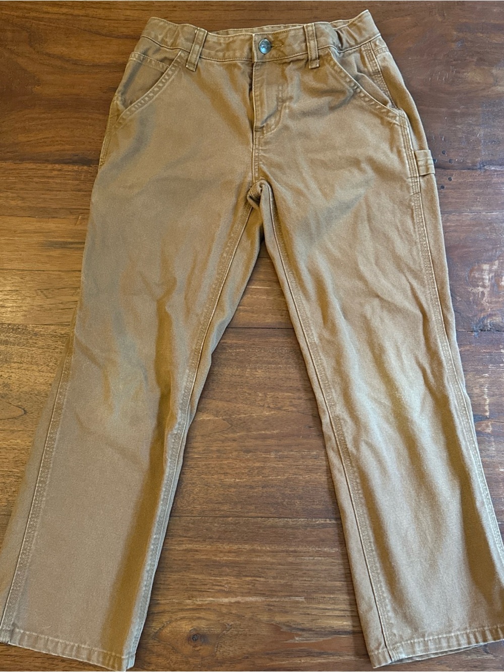 Boys Youth Carhartt Kids Tan Work-Style Jeans Size 10